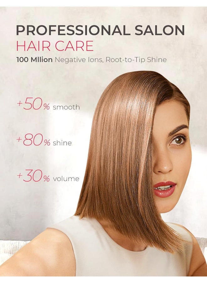 TYMO مجفف شعر أيوني - مجفف شعر بقوة 100 مليون أيون سالب و 23م/ث قوة هواء قوية، خفيف جداً بوزن 380غ فقط، محرك بدون فرشاة بسرعة 110,000 دورة في الدقيقة، 12 وضعية مدمجة، للاستخدام المنزلي والسفر، AIRHYPE LITE - Image 4